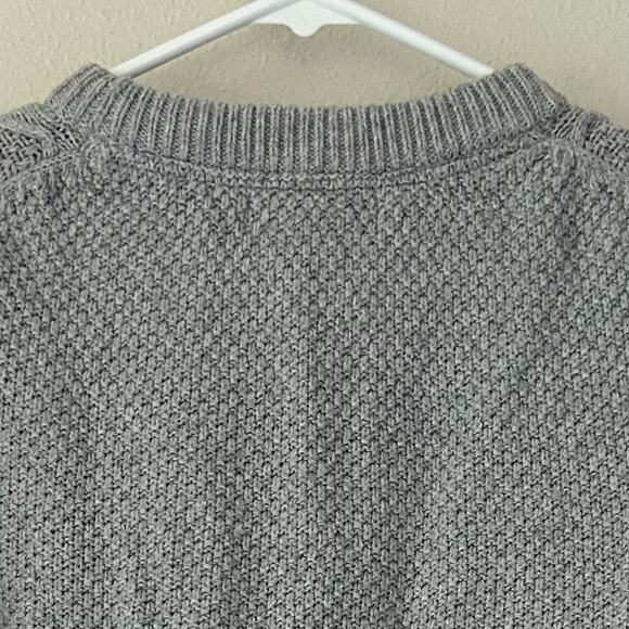 Lachlan British inspired cable knit fisherman sweater Wool blend light gray S - Picture 9 of 12